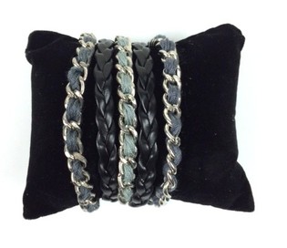 Armband Schwarz/Grau - Ibiza Style (1 Stk.)