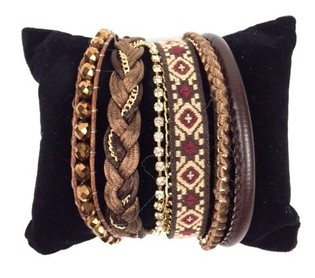 Ibiza-Look Armband Braun (1 Stk.)
