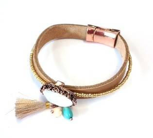 Armband Braun mit Stein (1 Stk.)