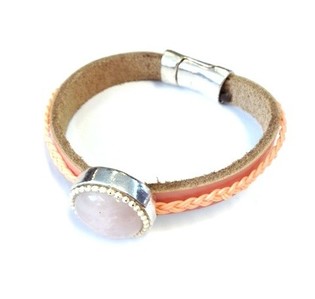 Armband Rosa mit Stein (1 Stk.)
