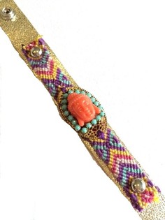 Luxus-Lederarmband Buddha (1 Stk.)
