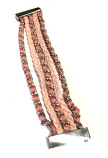 Rosa Ibiza-Armband (1 Stk.)
