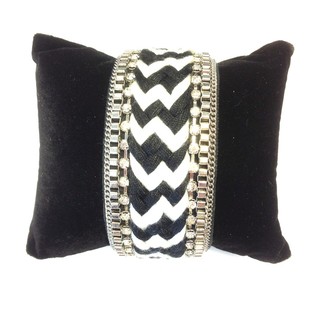 Ibiza-Armband Schwarz-Weiß (1 Stk.)