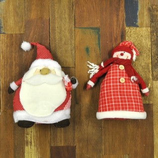 Pl&uuml;sch SANTA & SCHNEEMANN (4-teilig).