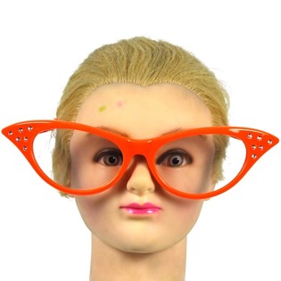 GRO&szlig;E ORANGE PARTYBRILLEN (12 Stk.)