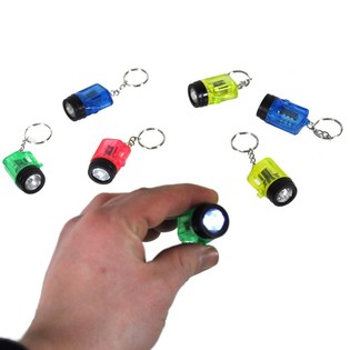 Miniatur-Taschenlampen Schlüsselanhänger (96 Stück)