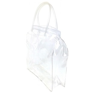 Luxus Transparente Blockboden-Verpackungstasche mit stabilem Griff 18,5x18cm (25 Stk.)