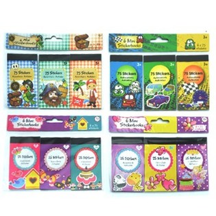6 kleine Aufkleber Bücher (36sets.)