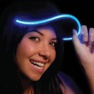 Blinkende LED-PET / PARTY CAPS - Farbe: blau (6st).