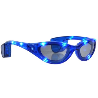 LED-Sonnenbrille - Farbe: blau (12st).