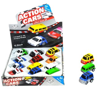 DIE CAST FRICTION METAL SPIELZEUG-AUTOS IN DISPLAY (12st).
