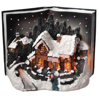 WEIHNACHTSDORF in Buchform mit Gl&uuml;hen LIGHTING