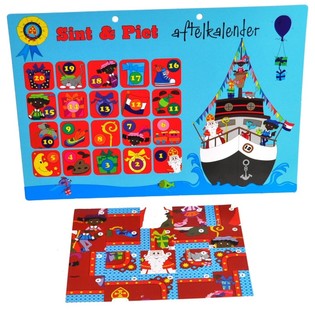 Sinterklaas & Piet Adventskalender / Countdown-Kalender - Modell 2 (9er-Pack)