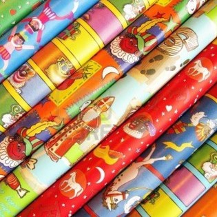 Rollen Sinterklaas-Geschenkpapier 250 x 50 cm (5er-Pack)