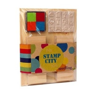 SEEDLING - MEIN EIGENES STADT-STEMPEL-SET (B2B Holzstempel Bastelset)