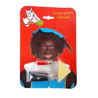 Zwarte Piet Schminkset auf Karte (6er-Pack)