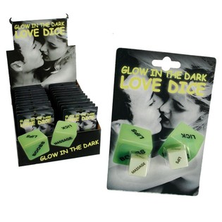 Glow in the dark SEX W&uuml;rfel in DISPLAY (24st).