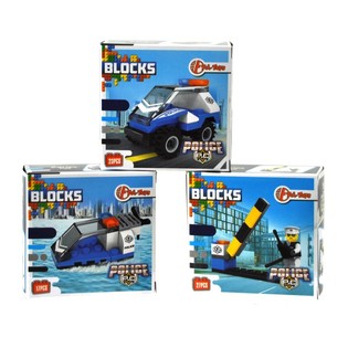 Bausteine Bricks - Polizei-Serie (11-teilig)