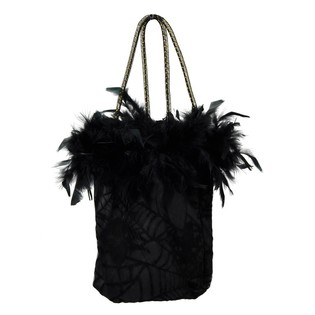 SPIELZEUG HANDBAG mit Federn und SPINNENWEB PRINT (6pc.)