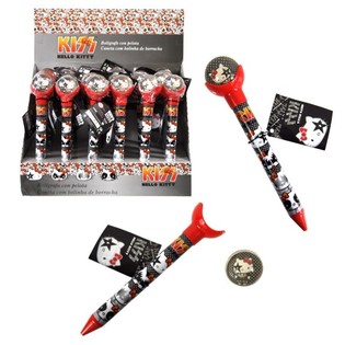 HALLO KITTY KISS 2 IN 1 BOUNCING BALL PEN - ROT (24st).