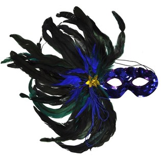 Augenmaske mit Federn - Modell 6 (4 Stk.)