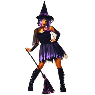 HEXEN Kost&uuml;m schwarz / PURPLE F&Uuml;R KINDER - SIZE 146