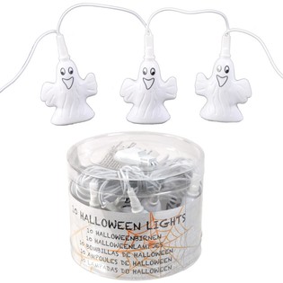 LED-Halloween-Dekobeleuchtung 2,85 m - Modell: Geist