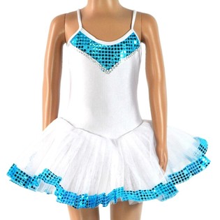 Wei&szlig;/Blaues Tutu f&uuml;r Kinder - Gr&ouml;&szlig;e 8