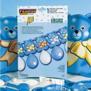 BIG BALLONE GIRLANDE 2,3 METER - (. 5st) BLUE