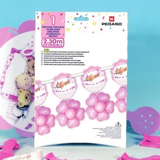 BIG BALLONE GIRLANDE 2,3 METER - (. 3st) PINK