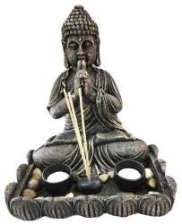 Buddha-Deko-Set mit Teelicht & R&auml;ucherst&auml;bchen (1 Stk.)