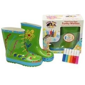 FUNKY WELLIES - MALE DEINE EIGENEN GUMMISTIEFEL AUS - GRÜN / GRÖSSE: 30