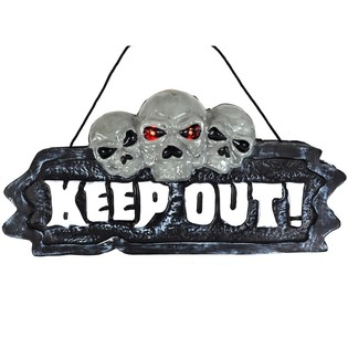HALLOWEEN-DEKORATIONEN BOARD MIT LICHT UND TON (2st.)