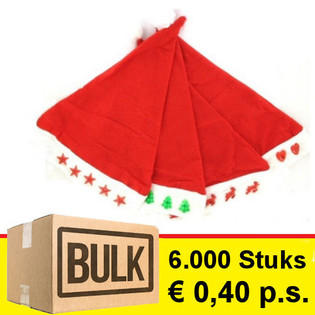 ***BULK-ANGEBOT*** SORTIERTES PAKET LEUCHTENDE WEIHNACHTSM&Uuml;TZEN (6.000 Stk.)