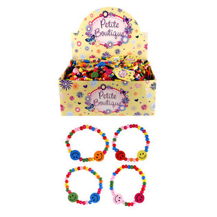 CHEERFUL SMILEY ARMBÄNDER Holz für Kinder in der Anzeige (144st.)
