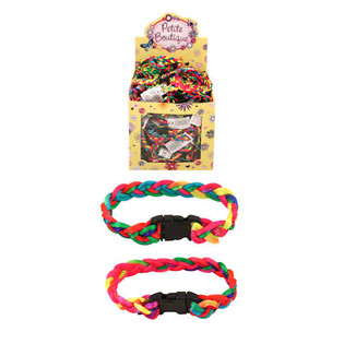 GEFLOCHTENE neonfarbenen CHILDREN Armb&auml;ndern DISPLAY (144st.)