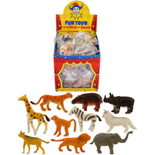 JSUNGLE-TIERE F&Uuml;R TOMBOLA IM DISPLAY (84 Stk.)