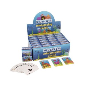 Mini-Spielkarten &ndash; Modell: Sea Life im Display (24 Stk.)
