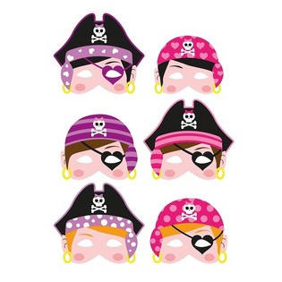 PIRATEN MASKEN VON SCHAUM - M&Auml;DCHEN (24st.)