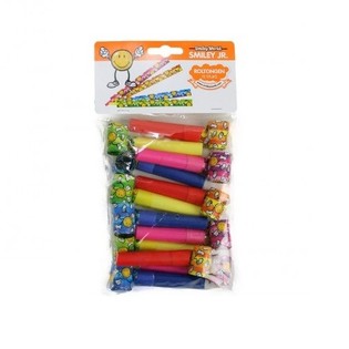 12 Stück SMILEY ROLTONG TOETERS (12SETS.)