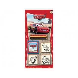 Große DISNEY CARS FARBE UND STEMPEL SET AUF KARTE (24pcs)