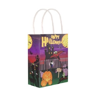 GL&Uuml;CKLICHES HALLOWEEN - GESCHENK- / GESCHENK-TASCHE 14x21x7 Cm. (24st.)