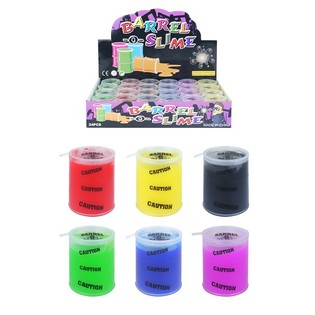Bunter Mini-Schleim im Fass Display (24 St&uuml;ck)