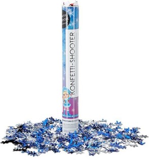 Konfetti Kanone - Schneeflocke - 40 cm - Party Shooter (10 St&uuml;ck)