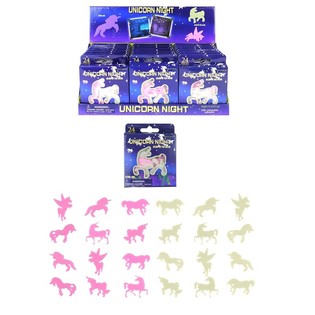 GL&Uuml;HEN IN DEN DUNKEN EINHORN / EINHORN F&Uuml;R DECKEN IN DISPLAY (24 St&uuml;ck)