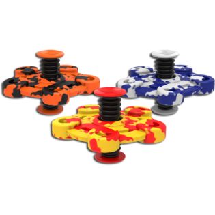 FRÜHLINGSFLIP SPINNER - Mit Druck MIX-FARBEN (10 Stück)