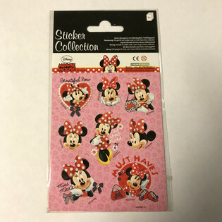 STICKERVEL: DISNEY MINNIE MOUSE, Abm. 16 x 9 cm. (10 st&uuml;cke)