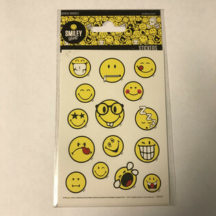 STICKERVEL: SMILEY'S, Dim. 16 x 9 cm. (10 st&uuml;cke)