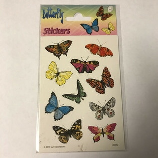 STICKERBOGEN: SCHMETTERLINGE, Ma&szlig;e 16 x 9 cm (10 Stk.)