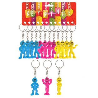 Smiley Männchen Schlüsselanhänger (12er-Set) | B2B Großhandel